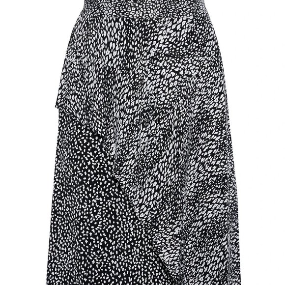 Layered cupro-blend leopard-jacquard midi skirt - Picture 7 of 8